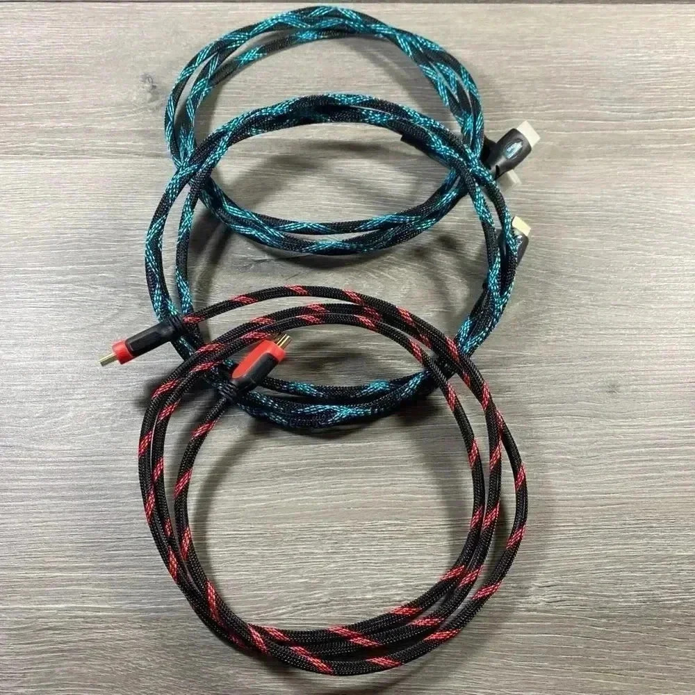 Lot of 3 5ft Twisted Veins HDMI, High Speed Cable, Full HD 1080P, 4K 